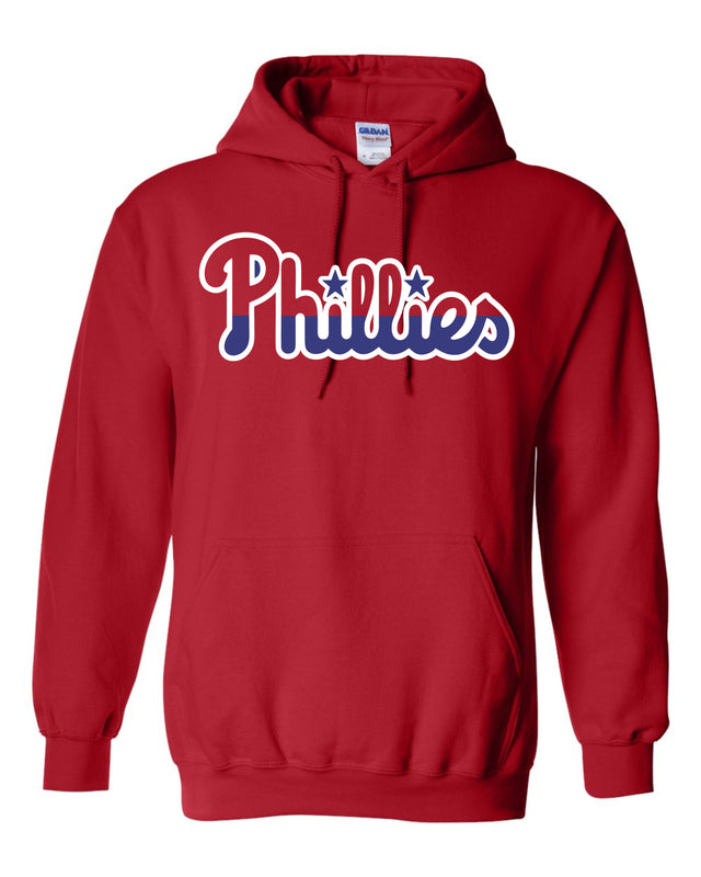 PHILLIES RED HOODIE (HALF BLUE)